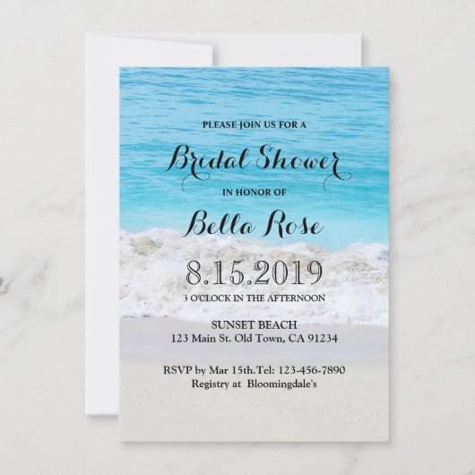 Kaart blauw Vrijgezellenfeest Zand-golfband (Voorkant)