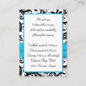 Kaart blauw, wit en zwart Damask-behuizing (Achterkant)