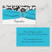 Kaart blauw, wit en zwart Damask-behuizing (Voorkant / Achterkant)