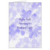 kaart Blauwe bloemen van het zesde Jubileum (Voorkant)