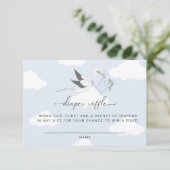 Kaart Blauwe staafdruppel Raffle Ticket Insert (Staand voorkant)