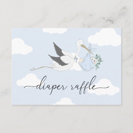 Kaart Blauwe staafdruppel Raffle Ticket Insert (Achterkant)