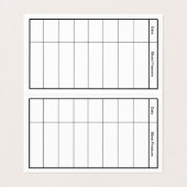 Kaart Bloeddruk Visitekaartje (Binnenkant ongevouwen)