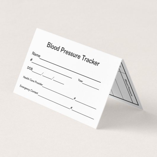 Kaart Bloeddruk Visitekaartje (Voorkant)