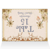 Kaart  bloemen tabelnaam (Binnen Horizontaal (Boven))