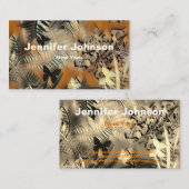 kaart, bloemen visitekaartje (Voorkant / Achterkant)