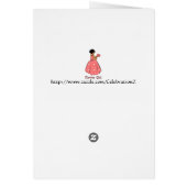 Kaart: Bloemenmeisje in Coral (Achterkant)