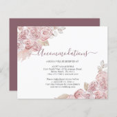 Kaart Bohemian Pink Floral (Voorkant / Achterkant)