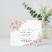 Kaart Bohemian Pink Floral (Staand voorkant)