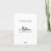 Kaart boomkikker - "jaloers groen" (Achterkant)