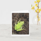 Kaart boomkikker - "jaloers groen" (Gele Bloem)