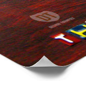 Kaart Bord Oklahoma licentie Afdrukken Poster (Hoek)