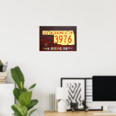 Kaart Bord Oklahoma licentie Afdrukken Poster (Thuiskantoor)