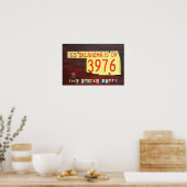 Kaart Bord Oklahoma licentie Afdrukken Poster (Keuken)