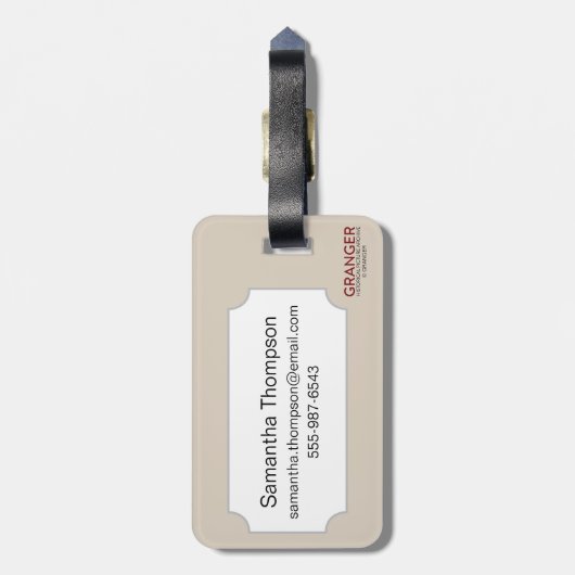 Kaart: Boston, 1883 Bagagelabel (Achterkant verticaal)