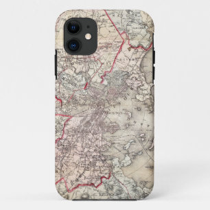Kaart: Boston, 1883 Case-Mate iPhone Case