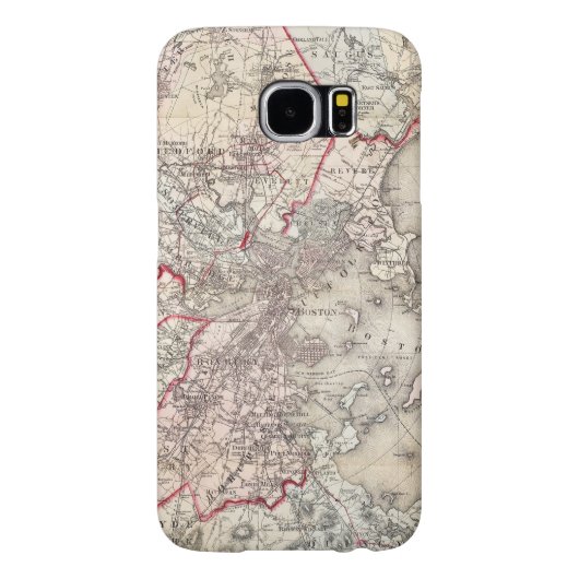 Kaart: Boston, 1883 Case-Mate Samsung Galaxy Hoesje (Achterkant)