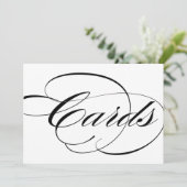 Kaart box signage voor trouwreceptiedecor (Staand voorkant)