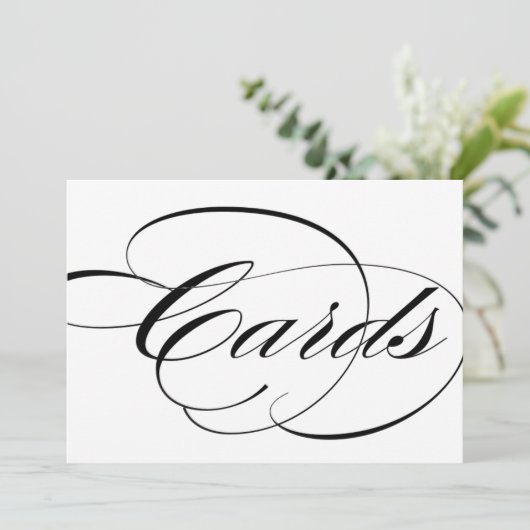 Kaart box signage voor trouwreceptiedecor (Staand voorkant)