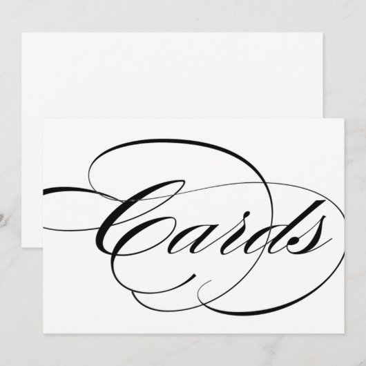 Kaart box signage voor trouwreceptiedecor (Voorkant / Achterkant)