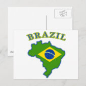 Kaart BRAZIl/vlag (Voorkant / Achterkant)