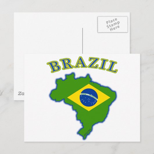 Kaart BRAZIl/vlag (Voorkant / Achterkant)