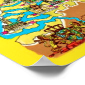  kaart Briefkaart van Holland Print (Hoek)