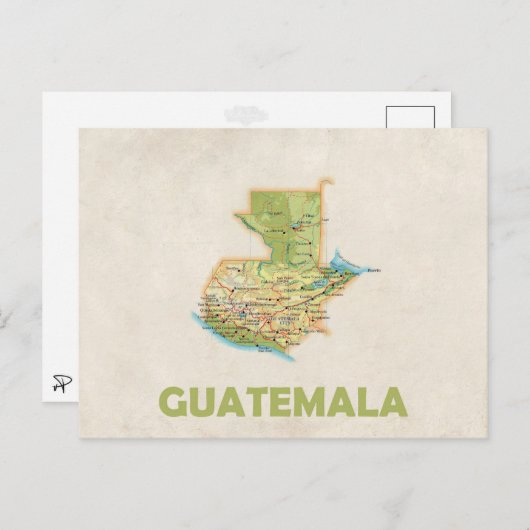 KAART BRIEFKAARTEN ♥ Guatemala (Voorkant / Achterkant)