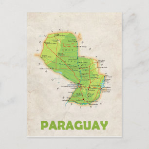 KAART BRIEFKAARTEN ♥ Paraguay