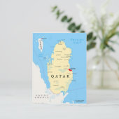 KAART BRIEFKAARTEN ♥ Qatar (Staand voorkant)