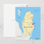 KAART BRIEFKAARTEN ♥ Qatar (Voorkant / Achterkant)