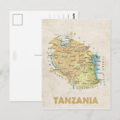 KAART BRIEFKAARTEN ♥ Tanzania (Voorkant / Achterkant)