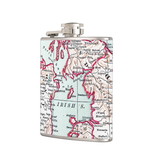 KAART: BRITISH ISLES, c1890 Heupfles (Links)