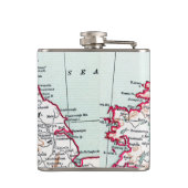 KAART: BRITISH ISLES, c1890 Heupfles (Achterkant)