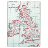 KAART: BRITISH ISLES, c1890 Klembord (Achterkant)