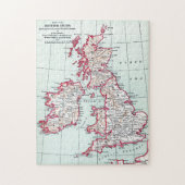 KAART: BRITISH ISLES, c1890 Legpuzzel (Verticaal)
