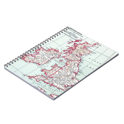 KAART: BRITISH ISLES, c1890 Notitieboek (Linkerzijde)