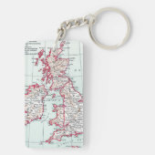 KAART: BRITISH ISLES, c1890 Sleutelhanger (achterkant)