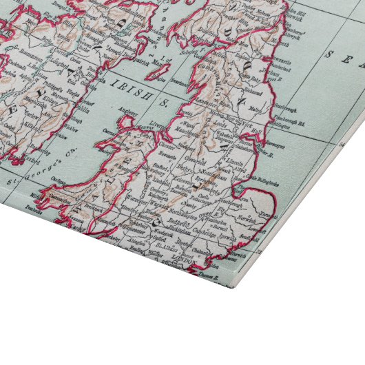 KAART: BRITISH ISLES, c1890 Snijplank (Hoek)