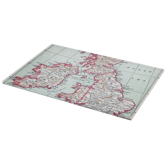 KAART: BRITISH ISLES, c1890 Snijplank (Hoek)