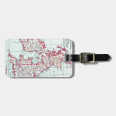 KAART: BRITSE EILANDEN, circa 1890 Bagagelabel (Voorkant horizontaal)