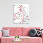 KAART: BRITSE ISLES, c1890 Canvas Afdruk (Insitu (Woonkamer))