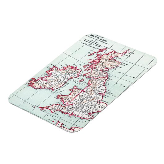 KAART: BRITSE ISLES, c1890 Magneet (Linkerzijde)