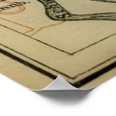  kaart BRNO Tsjechië (1911) Poster (Hoek)