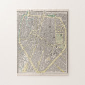 kaart Brussel België (1901) Legpuzzel (Verticaal)