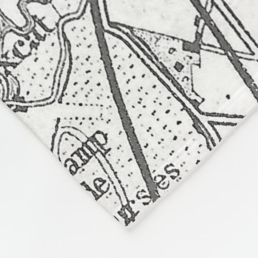  kaart Brussel België (1905) Fleece Deken (Hoek)