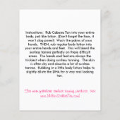 Kaart Cabana Tan  Verticaal miljoen dollar (Achterkant)