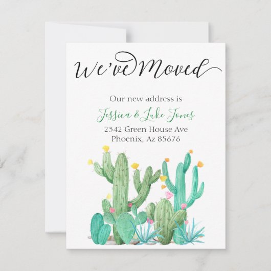 Kaart Cactus Succulent Southwes verplaatsen (Voorkant)