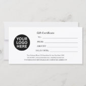 Kaart cadeaubon voor kleine bedrijven (Achterkant)