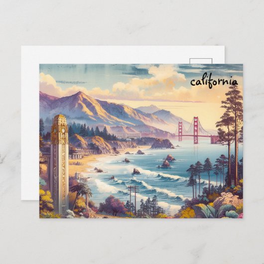 Kaart Californië Mass Mailing briefkaarten (Voorkant / Achterkant)